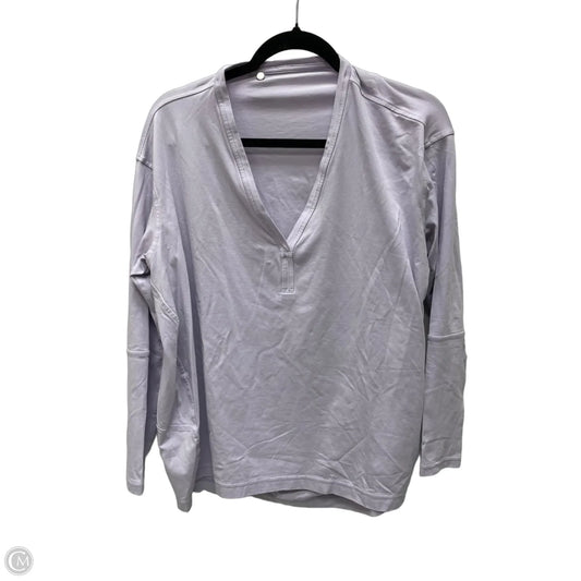 Athletic Top Long Sleeve Crewneck By Lululemon In Purple, Size: L