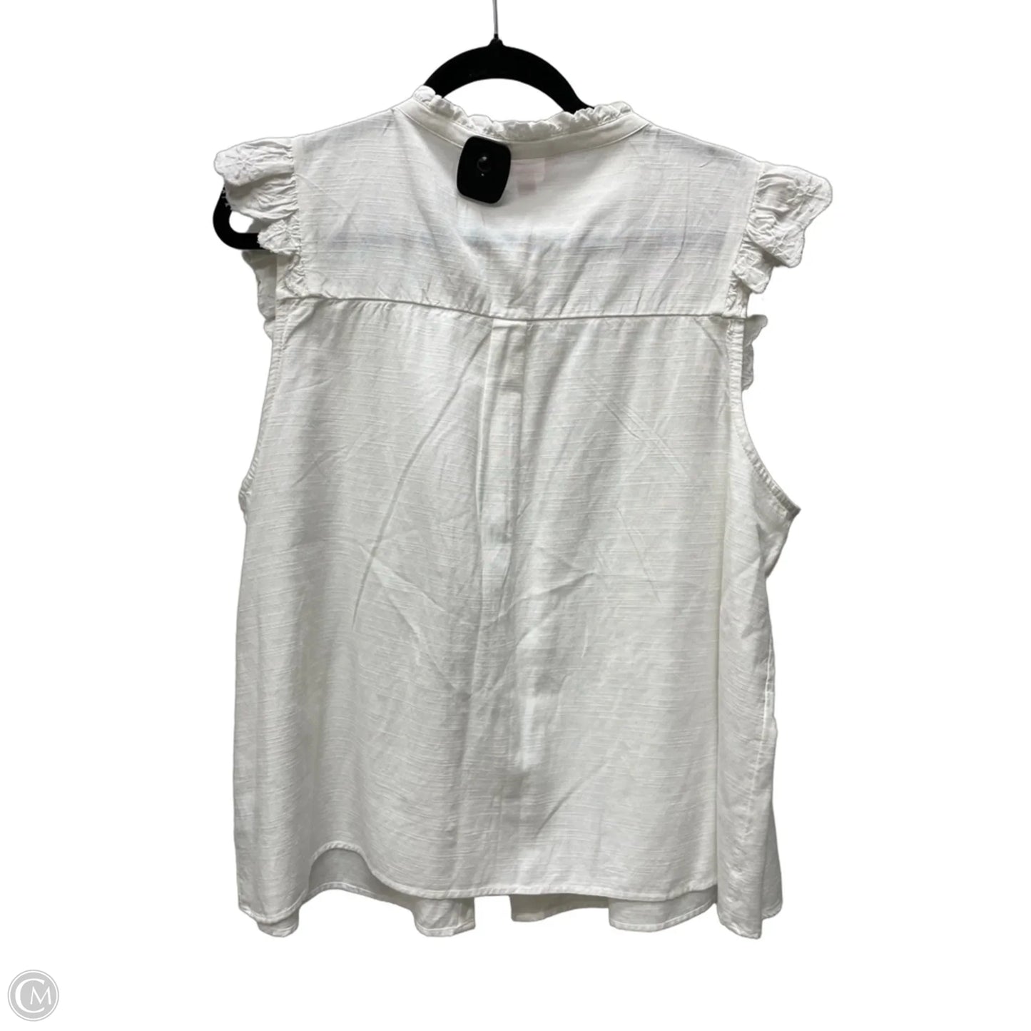 Top Sleeveless By Lc Lauren Conrad In White, Size: 1x