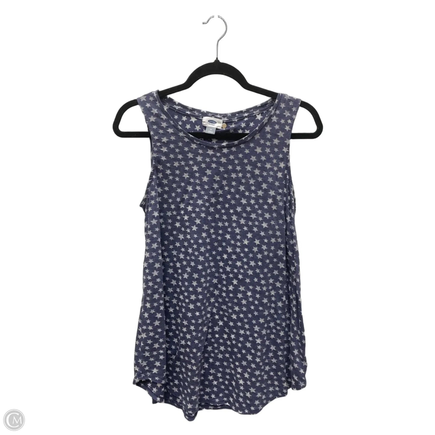 Top Sleeveless Basic By Old Navy In Blue & White, Size: M