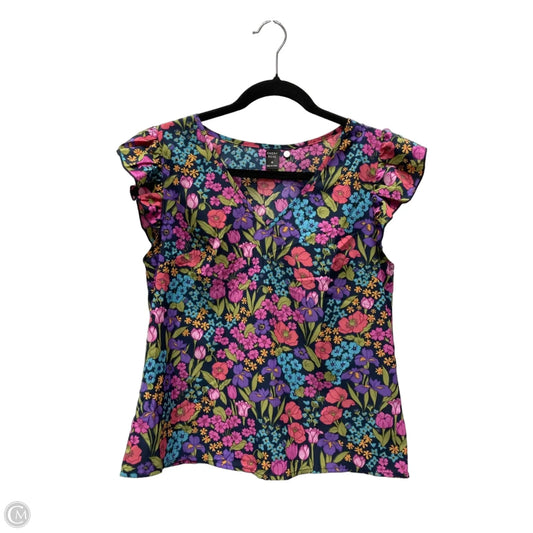 Top Sleeveless By Emery Rose In Floral Print, Size: M