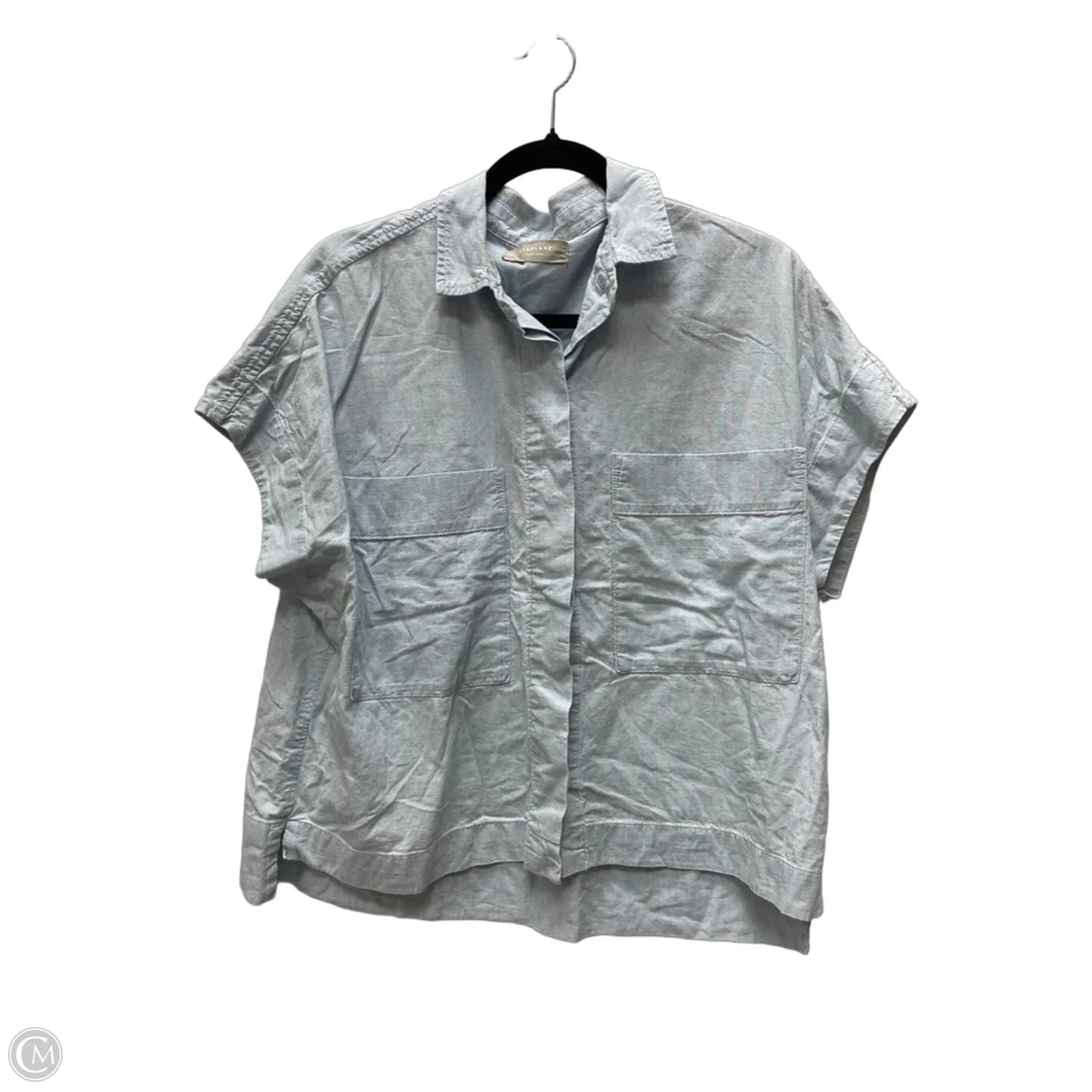 Top Short Sleeve By Everlane In Blue, Size: M