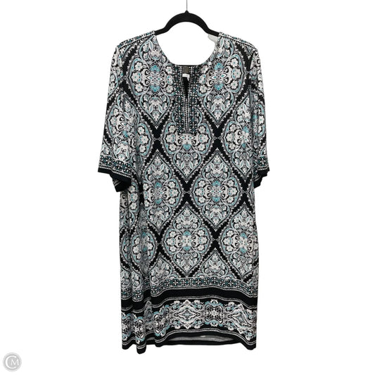 Dress Casual Short By Sandra Darren In Floral Print, Size: 3x