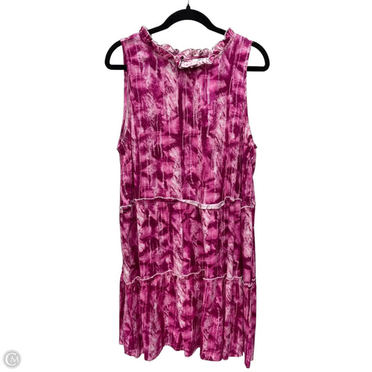Dress Casual Short By True Craft In Purple & White, Size: 1x