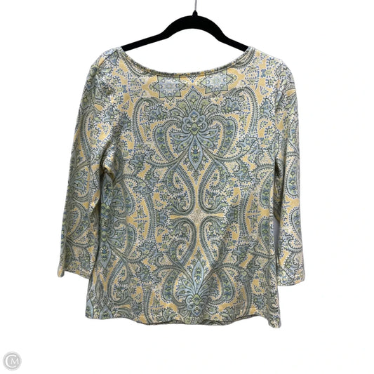 Top 3/4 Sleeve By Talbots In Multi-colored, Size: L