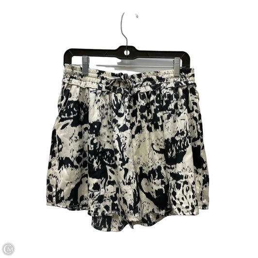 Shorts By Glam In Black & Cream, Size: L