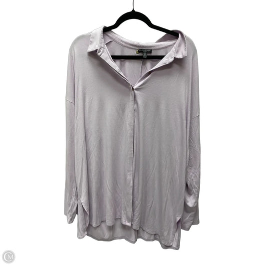 Top Long Sleeve By Eileen Fisher In Purple, Size: 2x