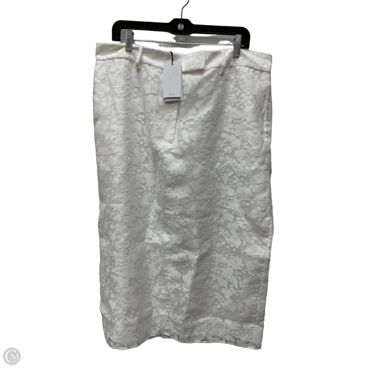 Skirt Midi By Reiss In White, Size: 14