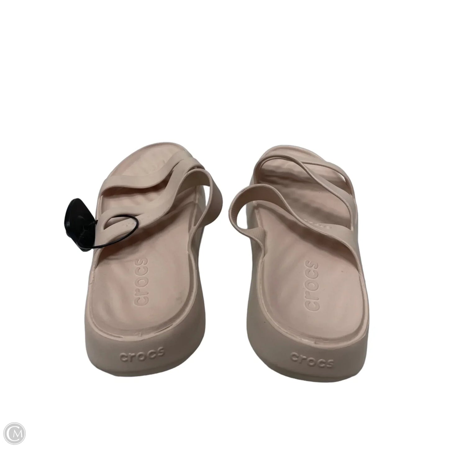 Sandals Flats By Crocs In Pink, Size: 10