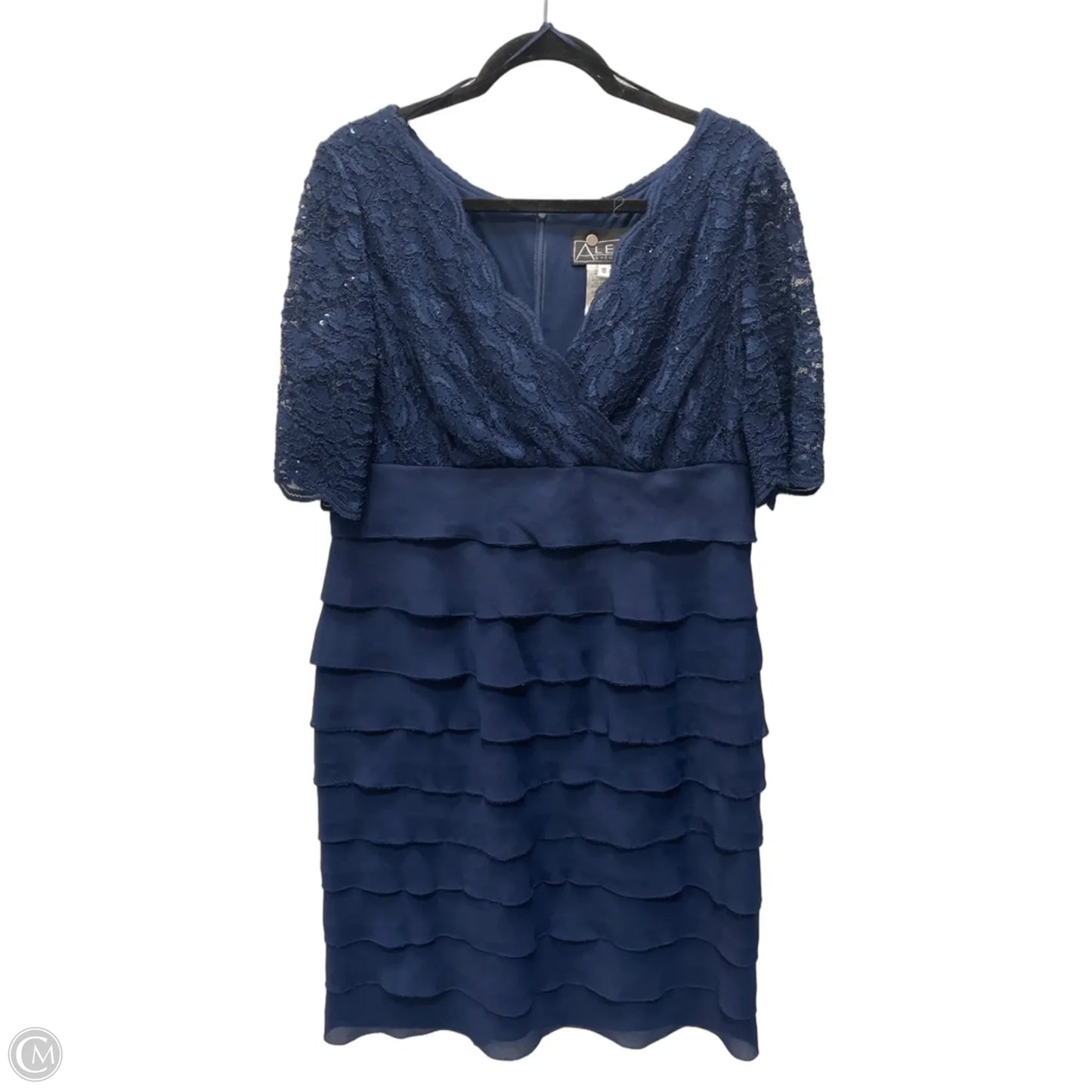 Dress Party Short By Alex Evenings In Navy, Size: Xl