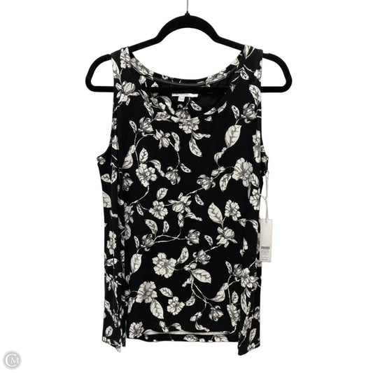 Top Sleeveless By Chicos In Black & White, Size: M