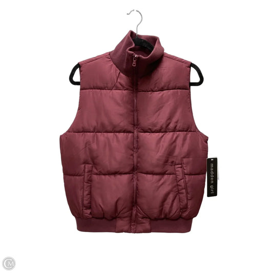 Vest Puffer & Quilted By Madden Girl In Maroon, Size: S