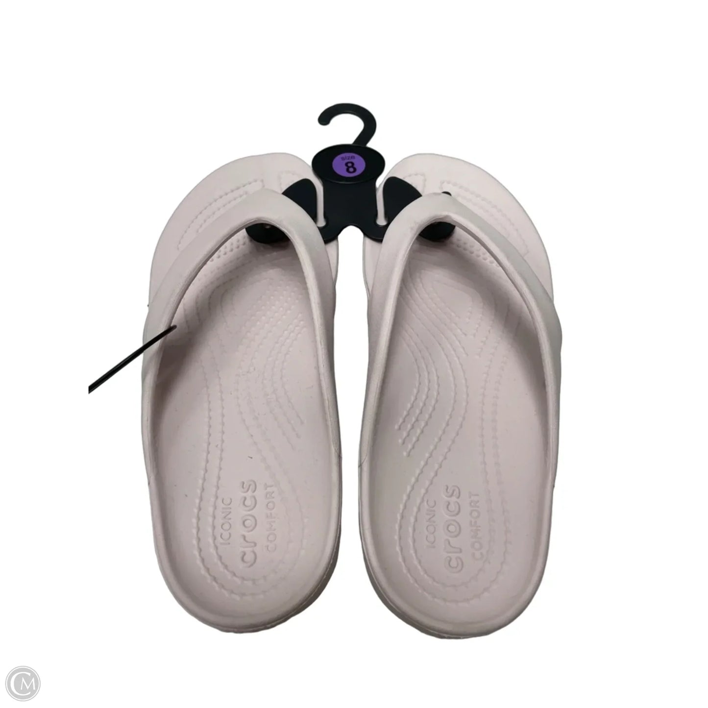 Sandals Flats By Crocs In Pink, Size: 8