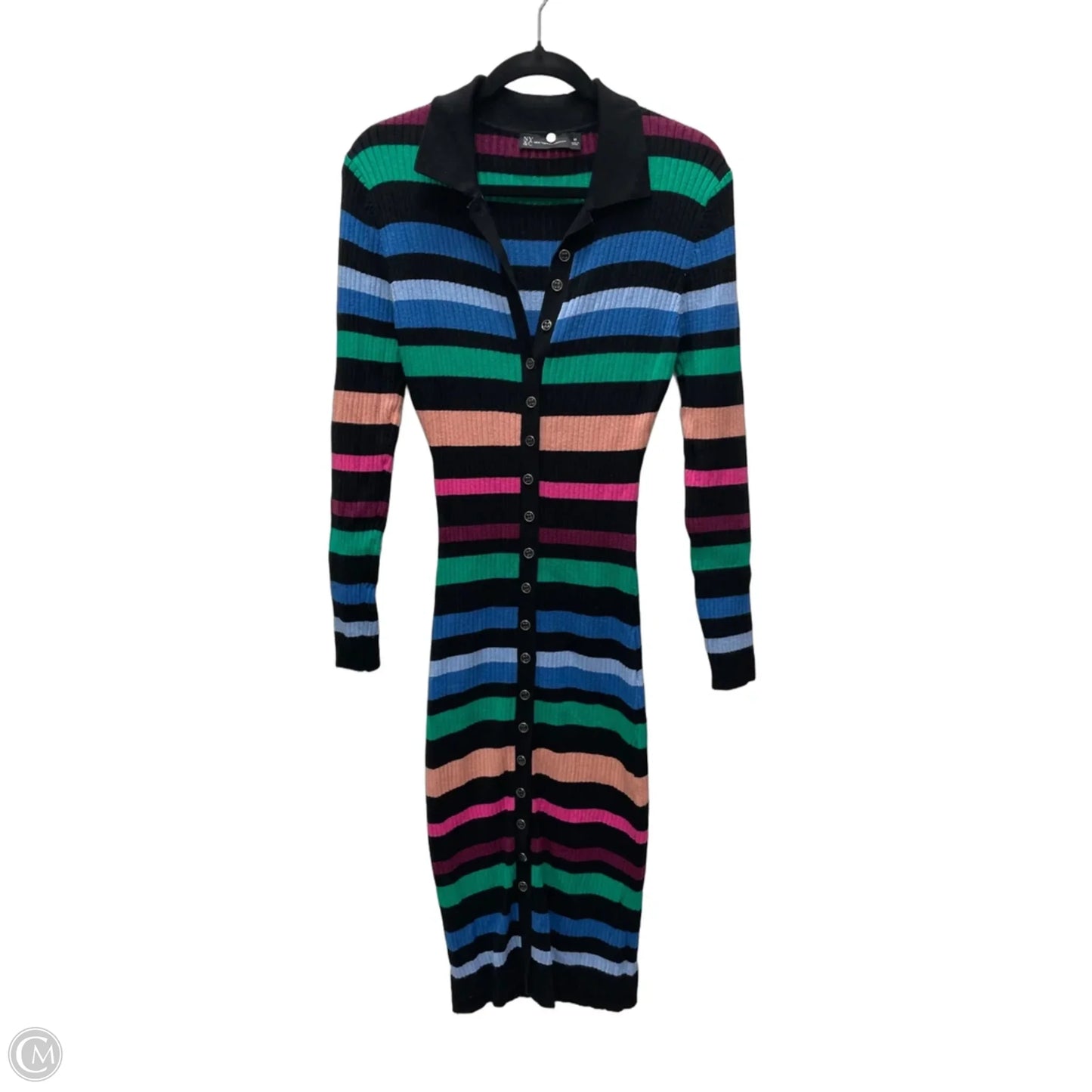 Dress Casual Maxi By Express In Striped Pattern, Size: 0