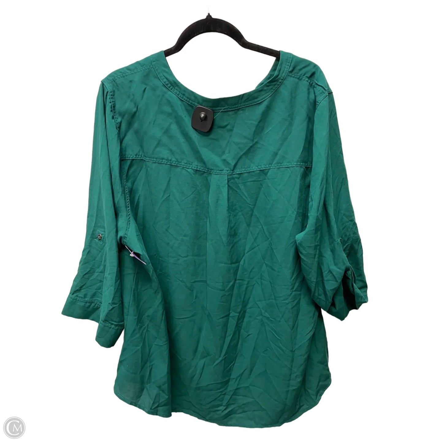 Top 3/4 Sleeve By Torrid In Green, Size: 3x
