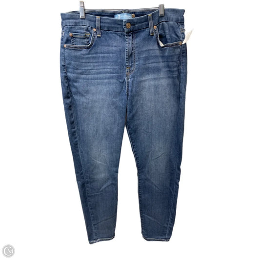 Jeans Skinny By 7 For All Mankind In Blue Denim, Size: 14
