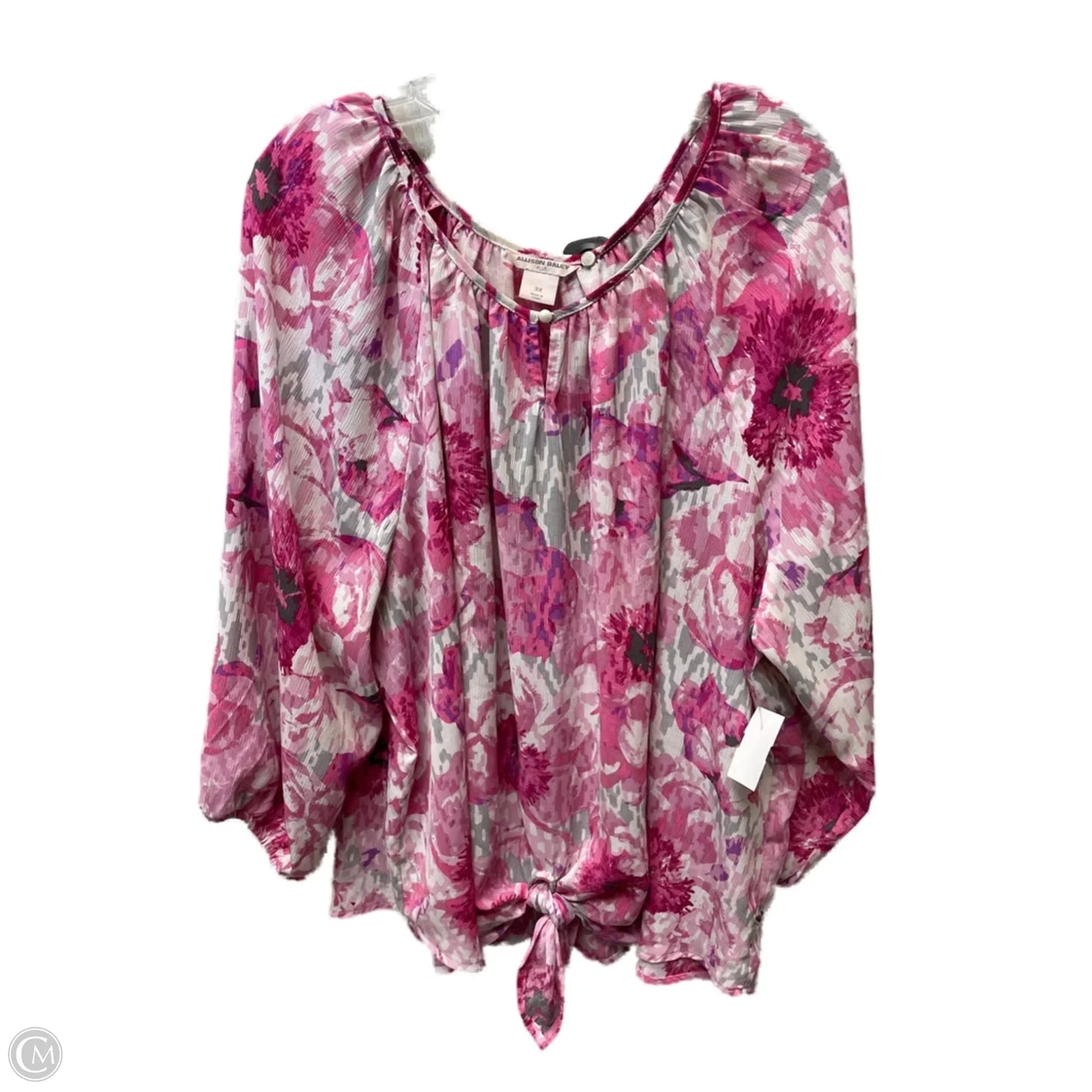 Top Long Sleeve By Allison Daley In Floral Print, Size: 3x