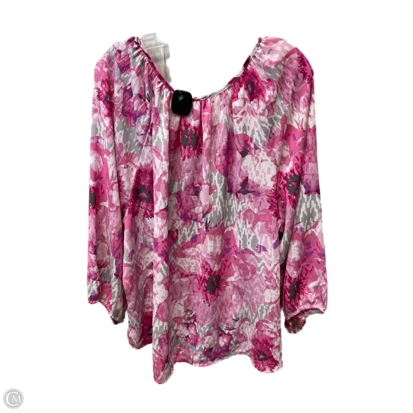 Top Long Sleeve By Allison Daley In Floral Print, Size: 3x