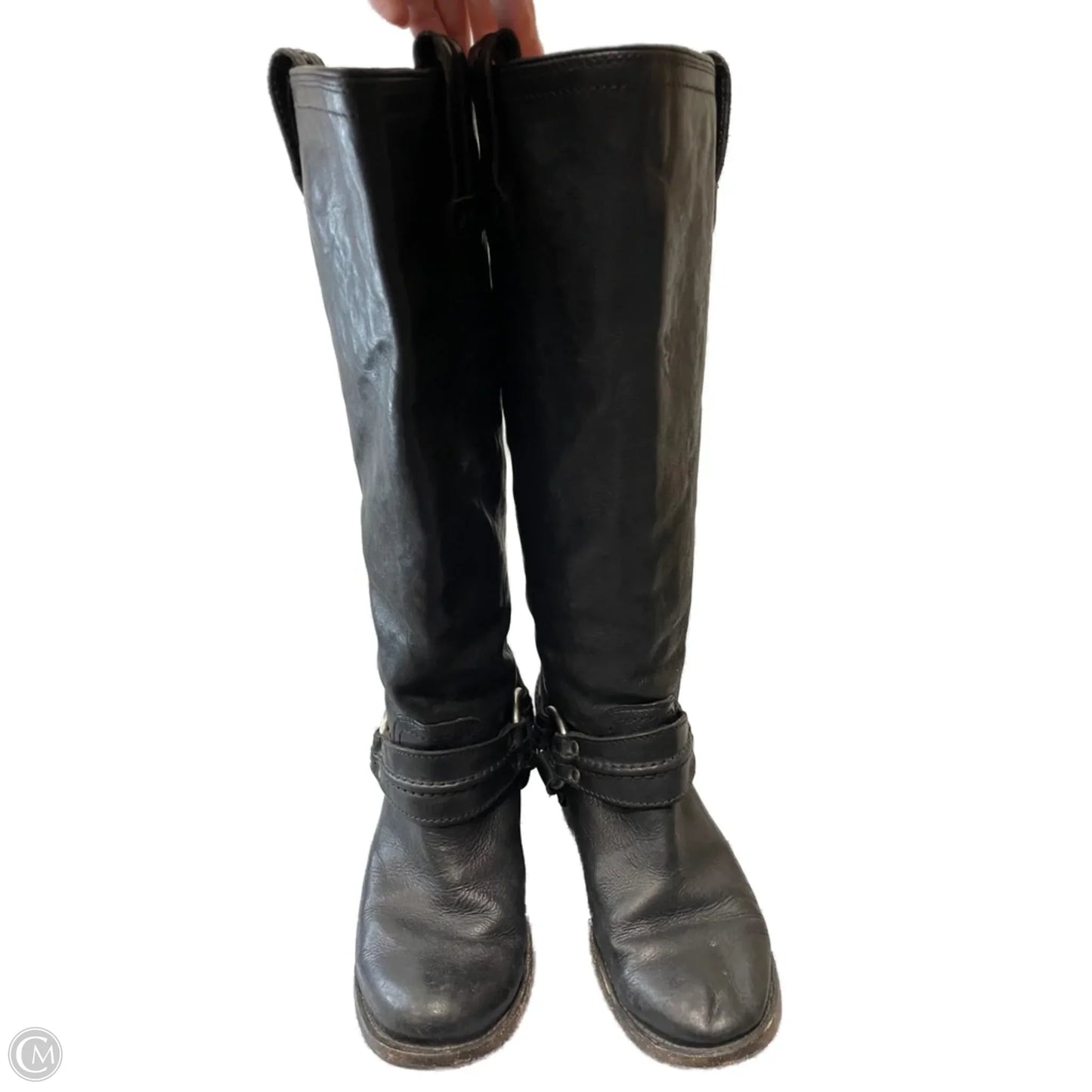 Boots Designer By Frye In Black, Size: 6.5