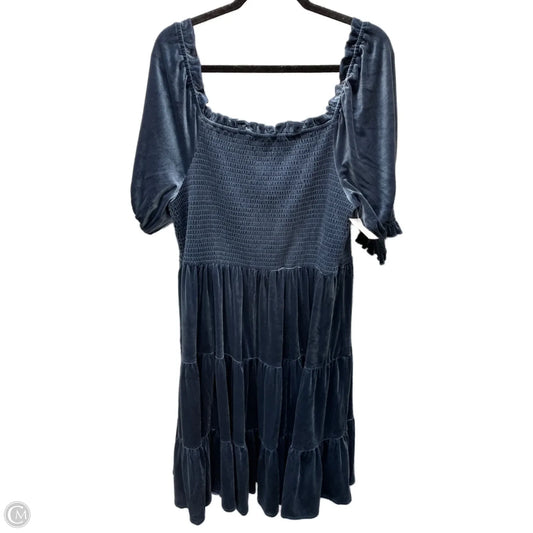 Dress Casual Short By Chicsoul In Blue, Size: 3x