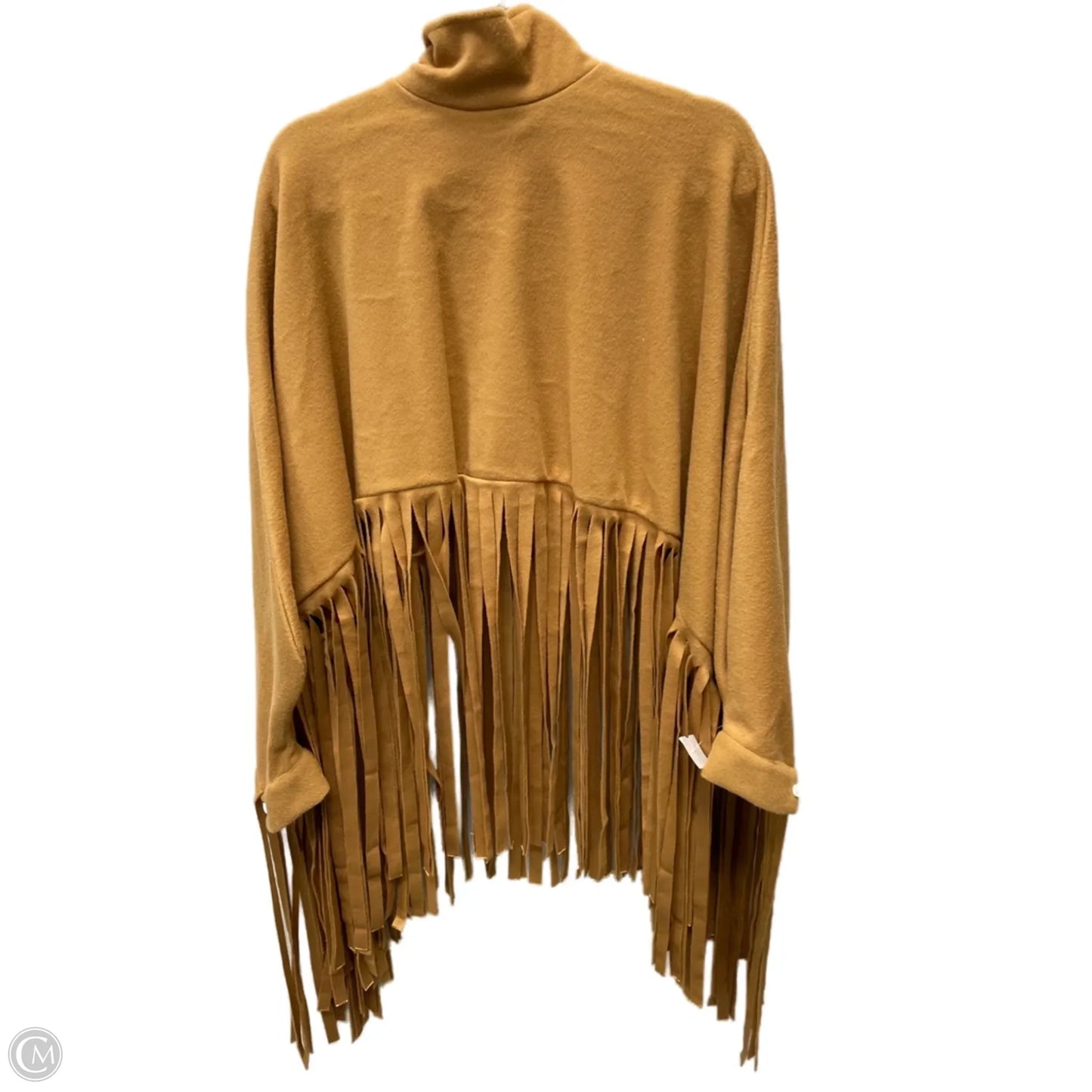 Poncho By Clothes Mentor In Tan, Size: 2x