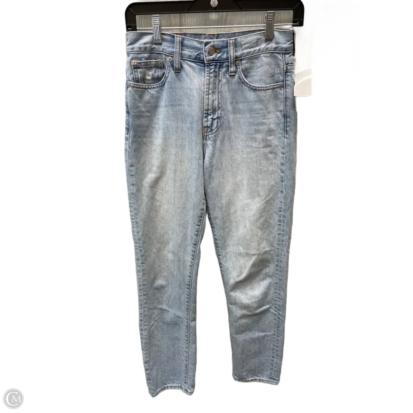 Jeans Straight By Madewell In Blue Denim, Size: 0