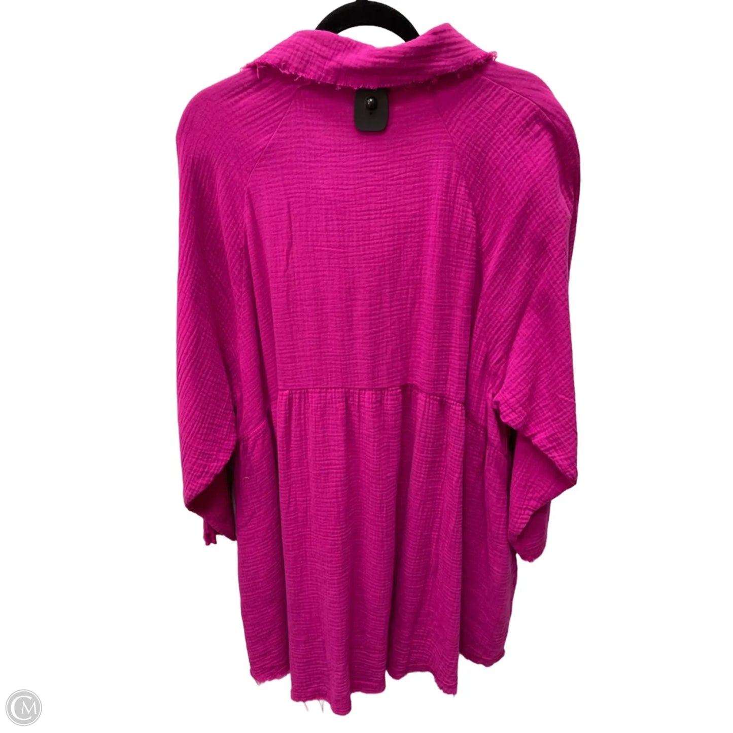 Tunic Long Sleeve By Zenana In Pink, Size: 3x