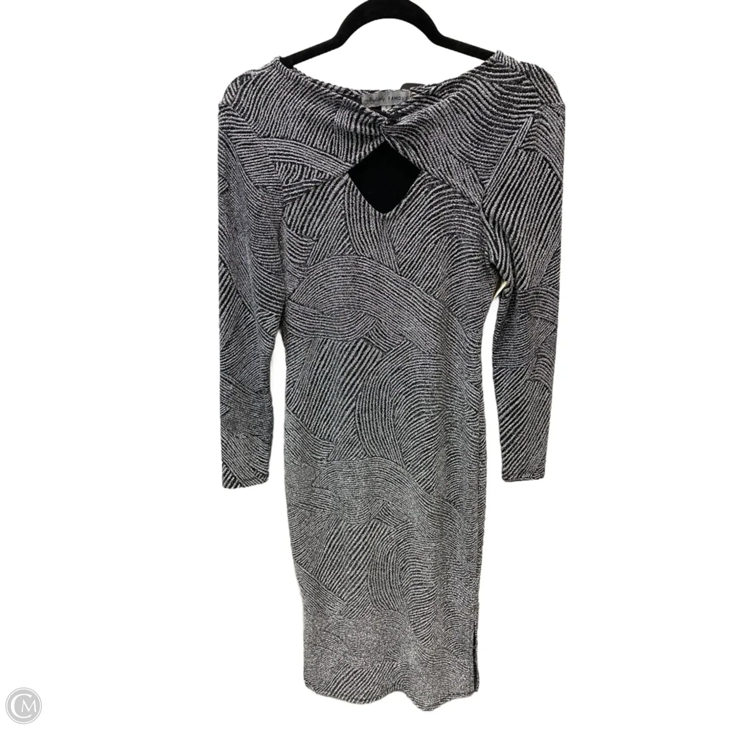 Dress Party Short By Absolutely Famous In Black & Silver, Size: S