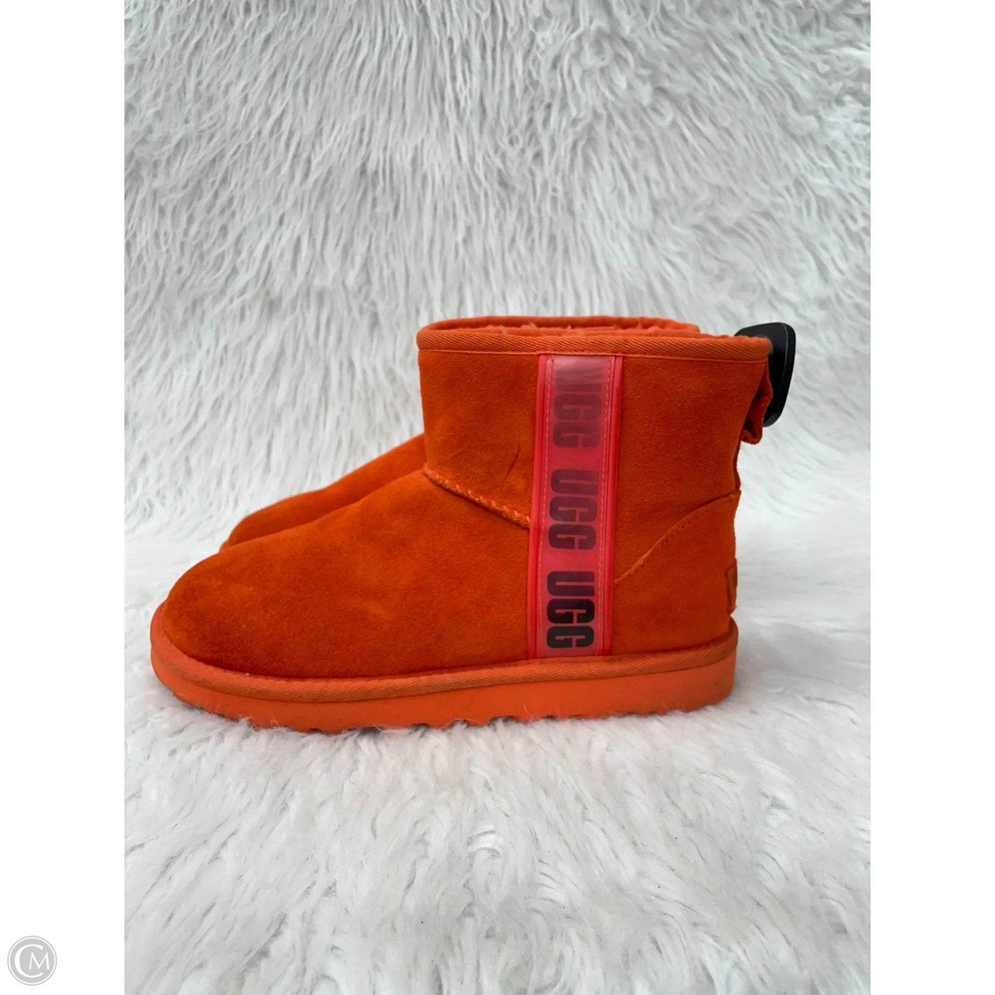 Boots Designer By Ugg In Orange, Size: 7