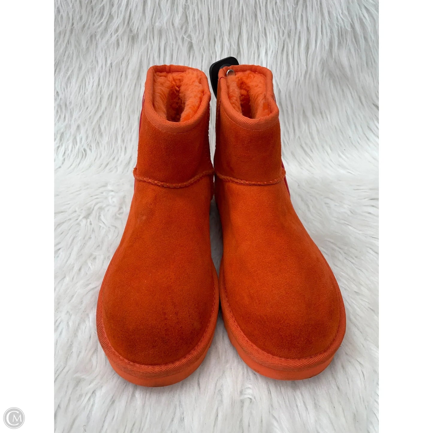 Boots Designer By Ugg In Orange, Size: 7