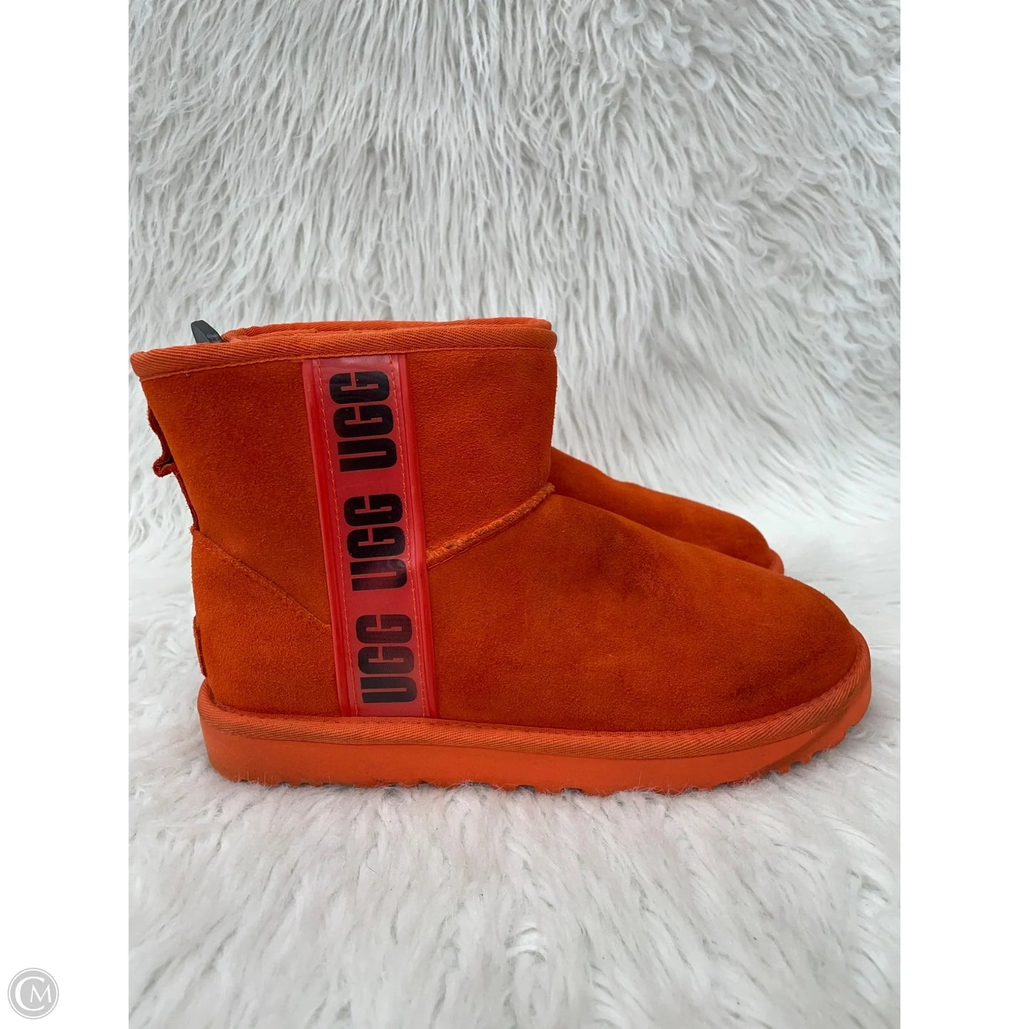 Boots Designer By Ugg In Orange, Size: 7