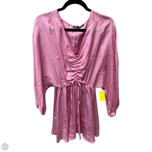 Dress Party Short By Zara In Pink, Size: M