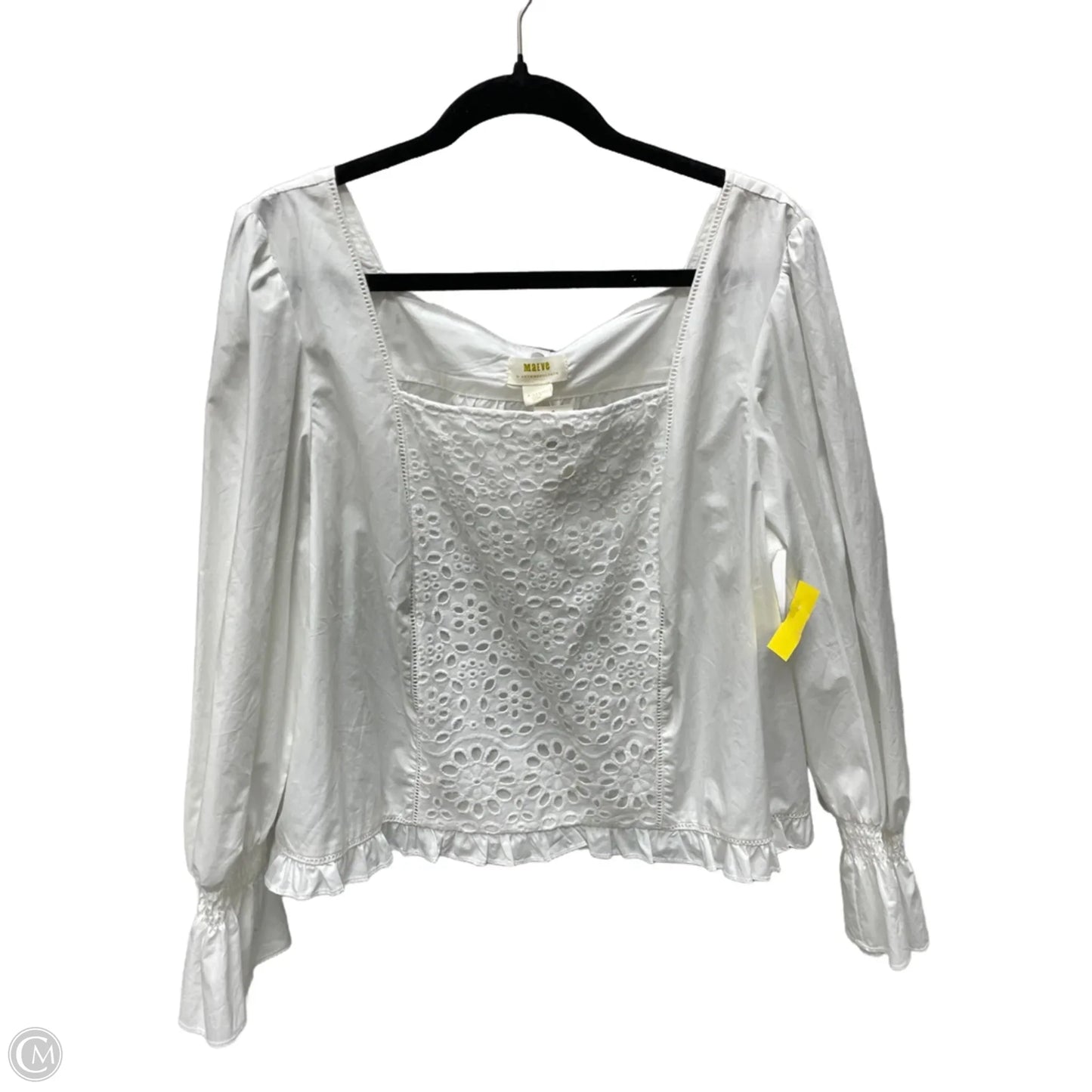 Top Long Sleeve By Maeve In White, Size: Xl