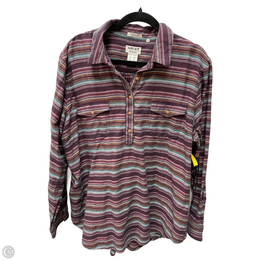 Top Long sleeve  By Ariat In Striped Pattern, Size: 2x