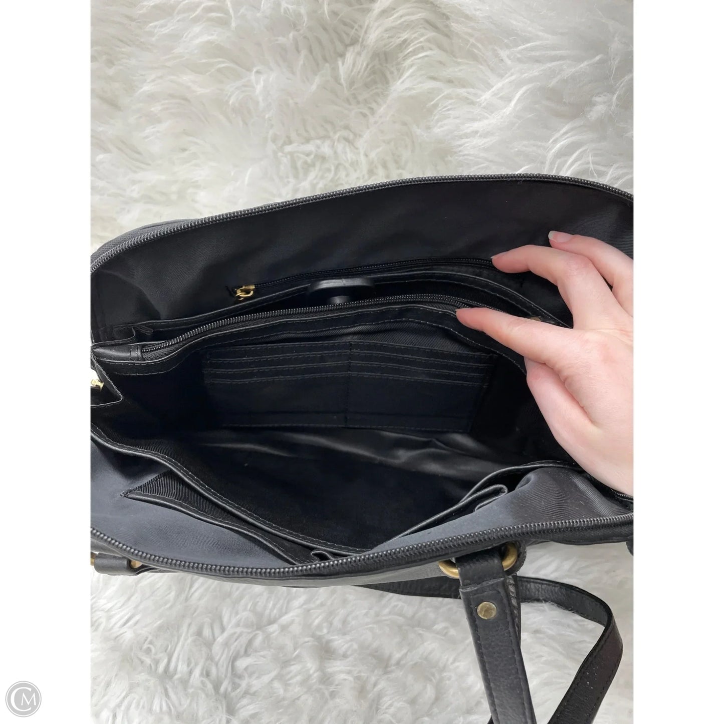 Handbag Leather By Great American Leather, Size: Medium