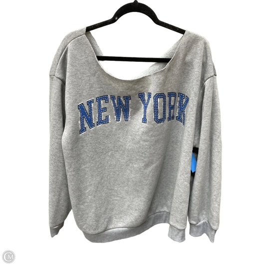 Sweatshirt Collar By Shein In Grey, Size: 4x