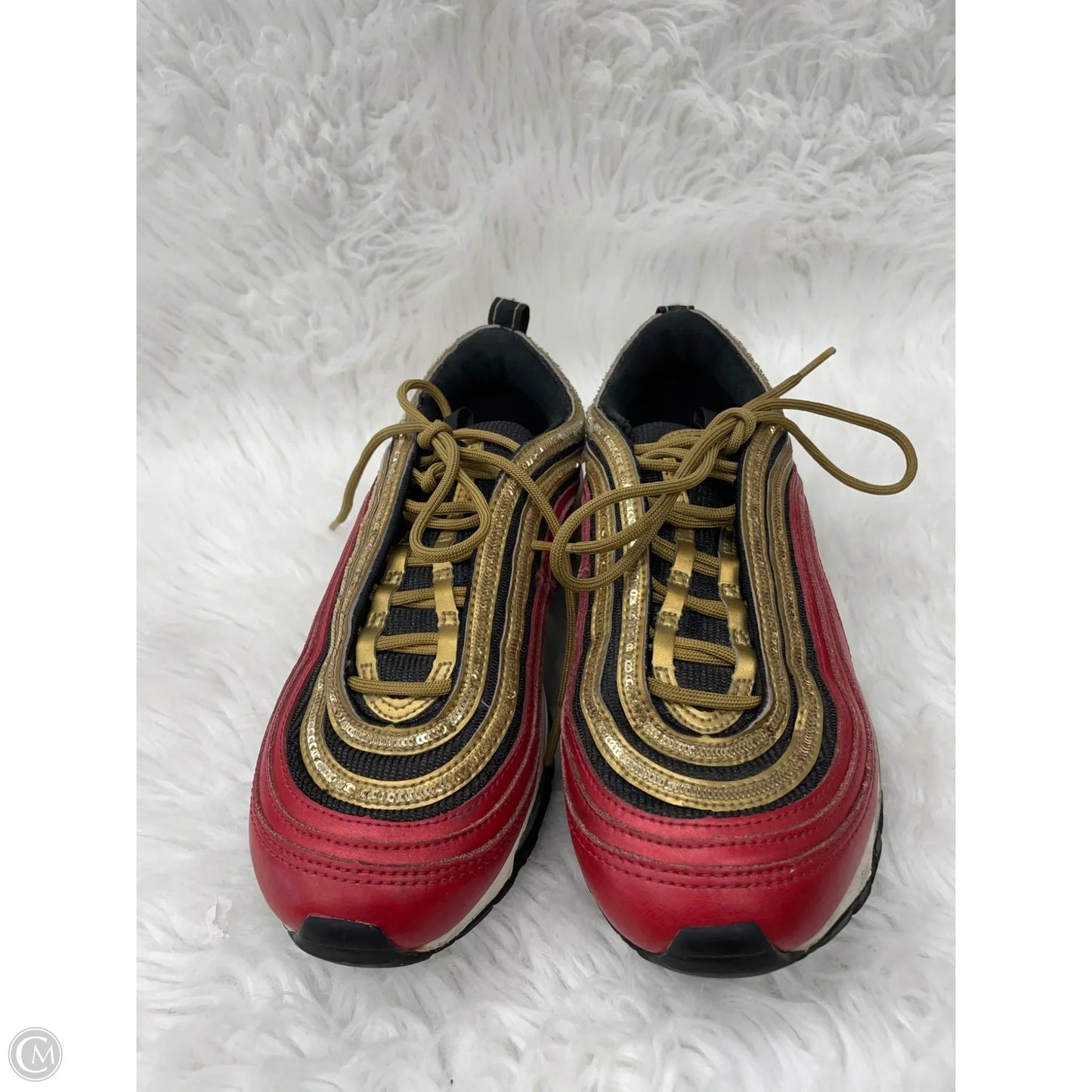 Shoes Athletic By Nike In Gold & Red, Size: 7.5