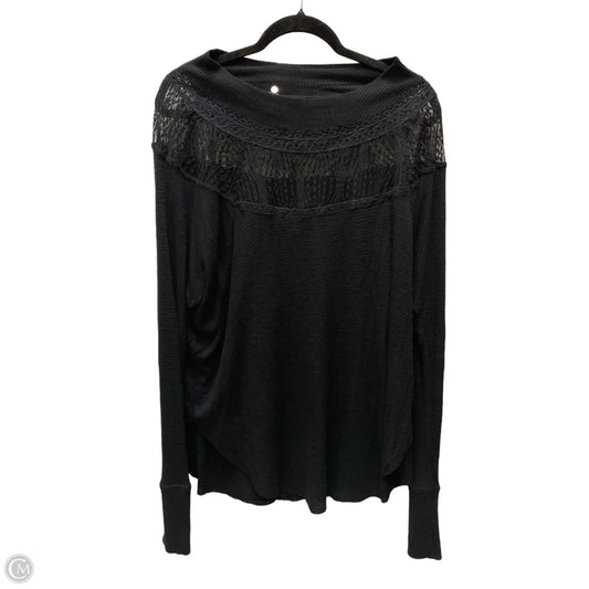 Top Long Sleeve By Free People In Black, Size: M