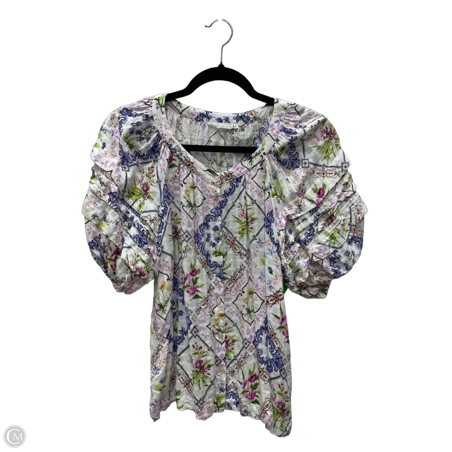 Top Short Sleeve By Jane And Delancey In Geometric Pattern, Size: S