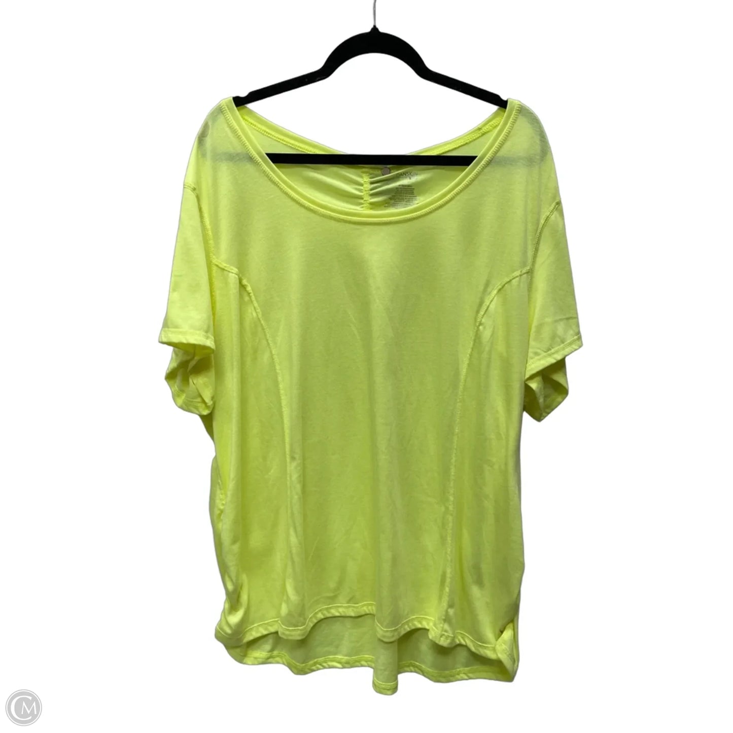 Athletic Top Short Sleeve By Danskin Now In Yellow, Size: 4x