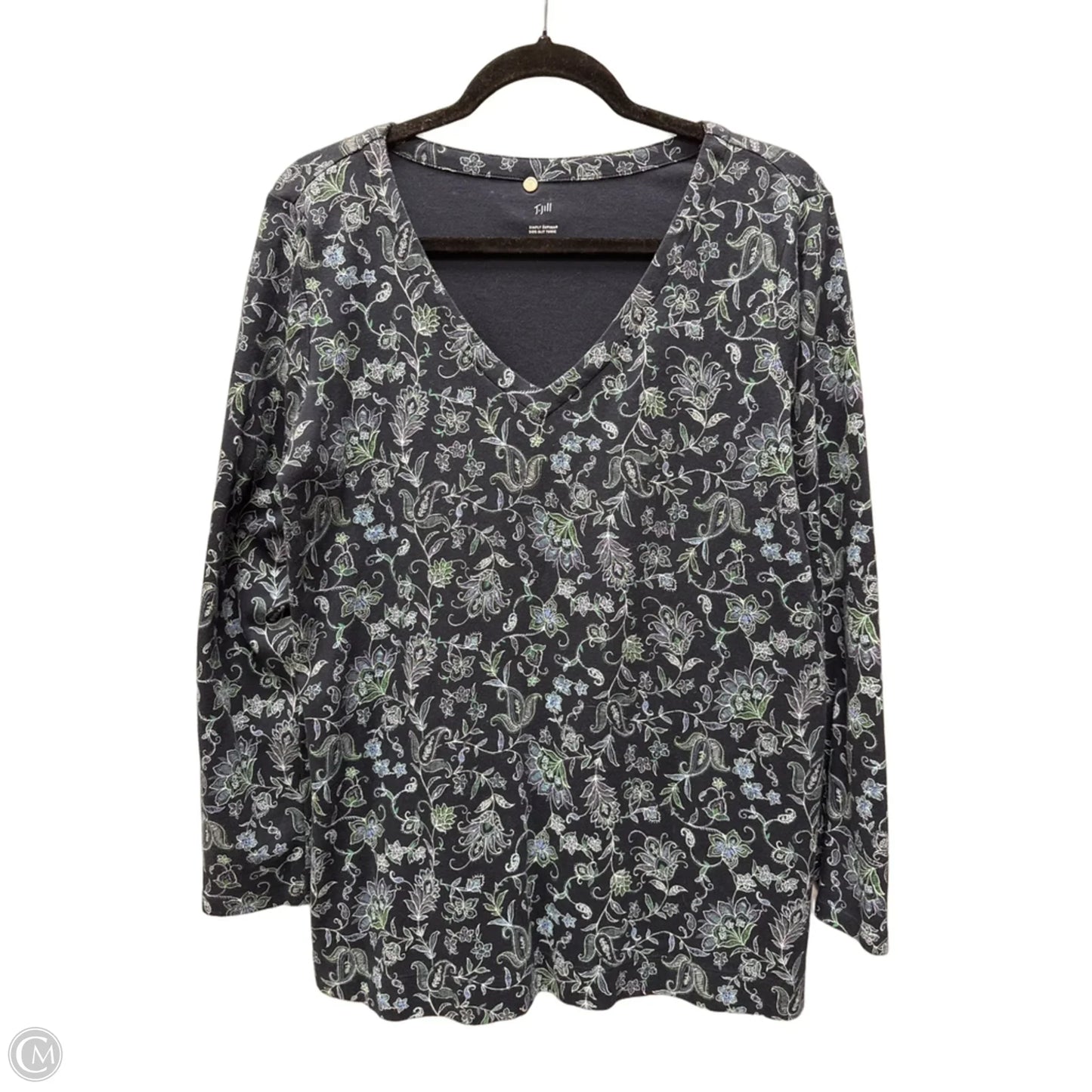 Top Long Sleeve By J. Jill In Floral Print, Size: M