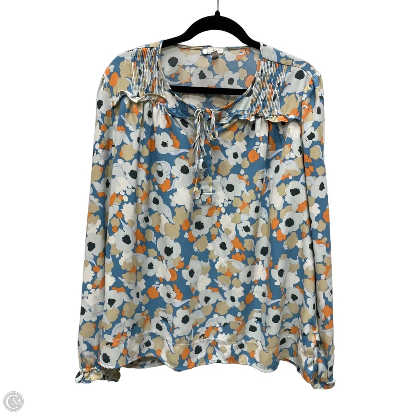 Top Long Sleeve By Joie In Floral Print, Size: L