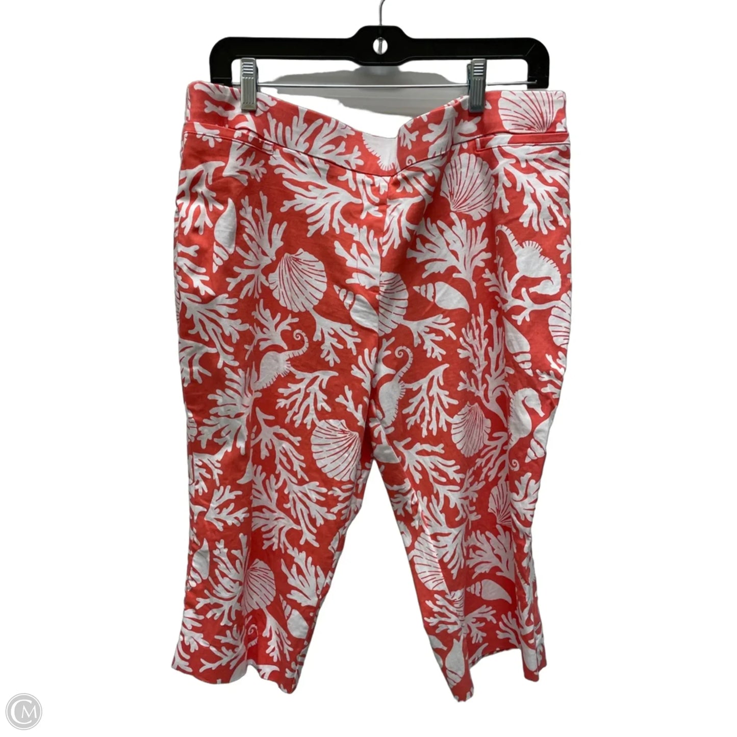 Pants Cropped By Counterparts In Tropical Print, Size: 16