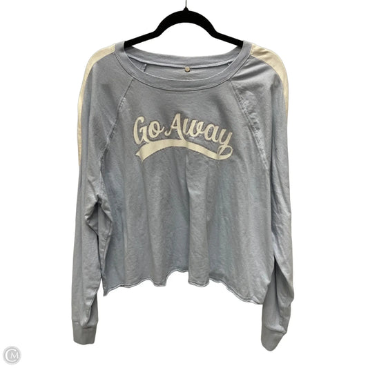 Top Long Sleeve By Torrid In Blue & White, Size: 1x