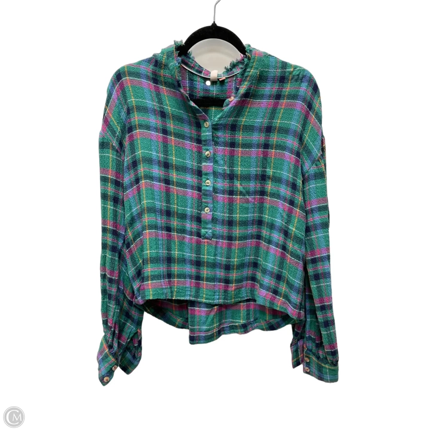 Top Long Sleeve By Pilcro In Plaid Pattern, Size: M