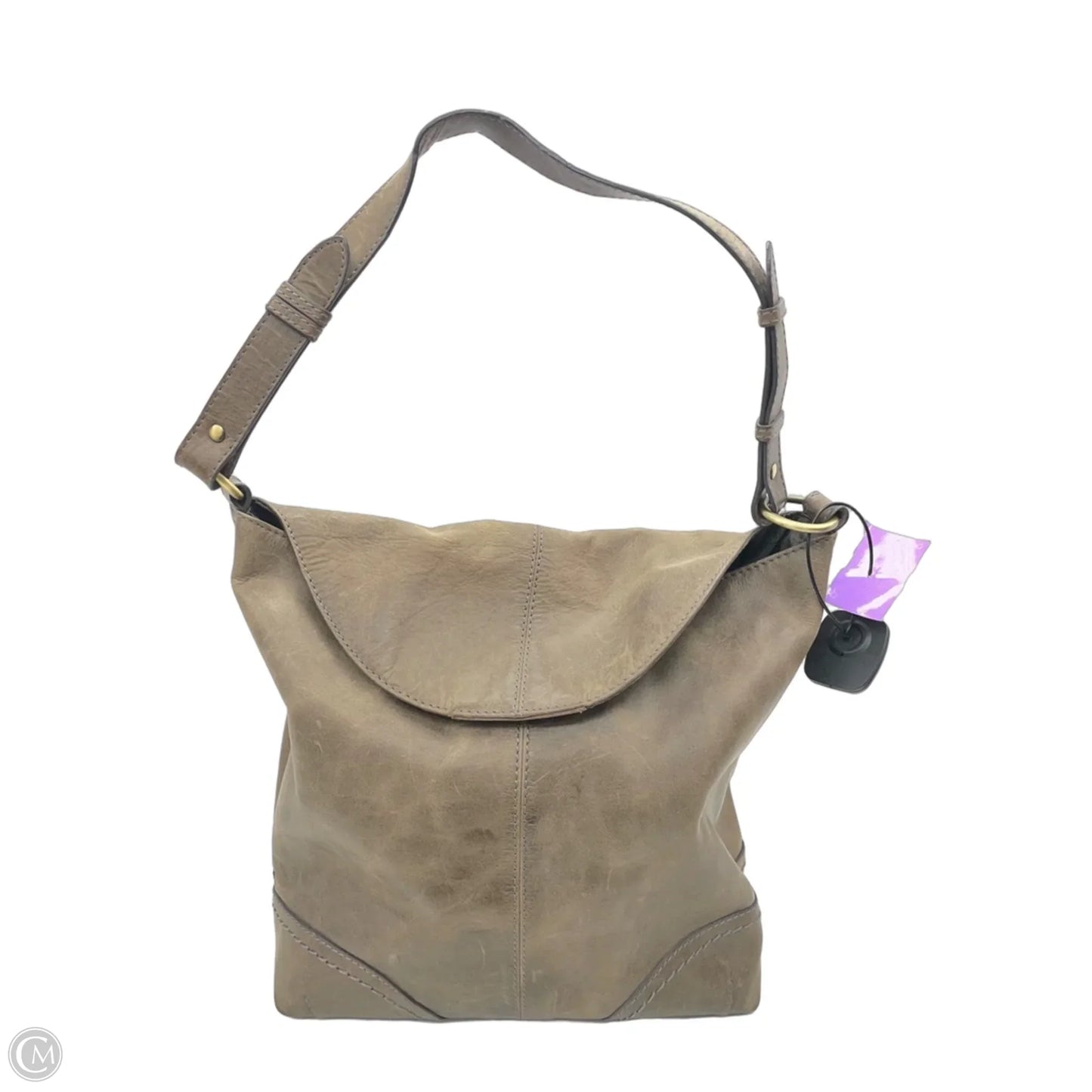 Handbag Leather By Diba, Size: Large