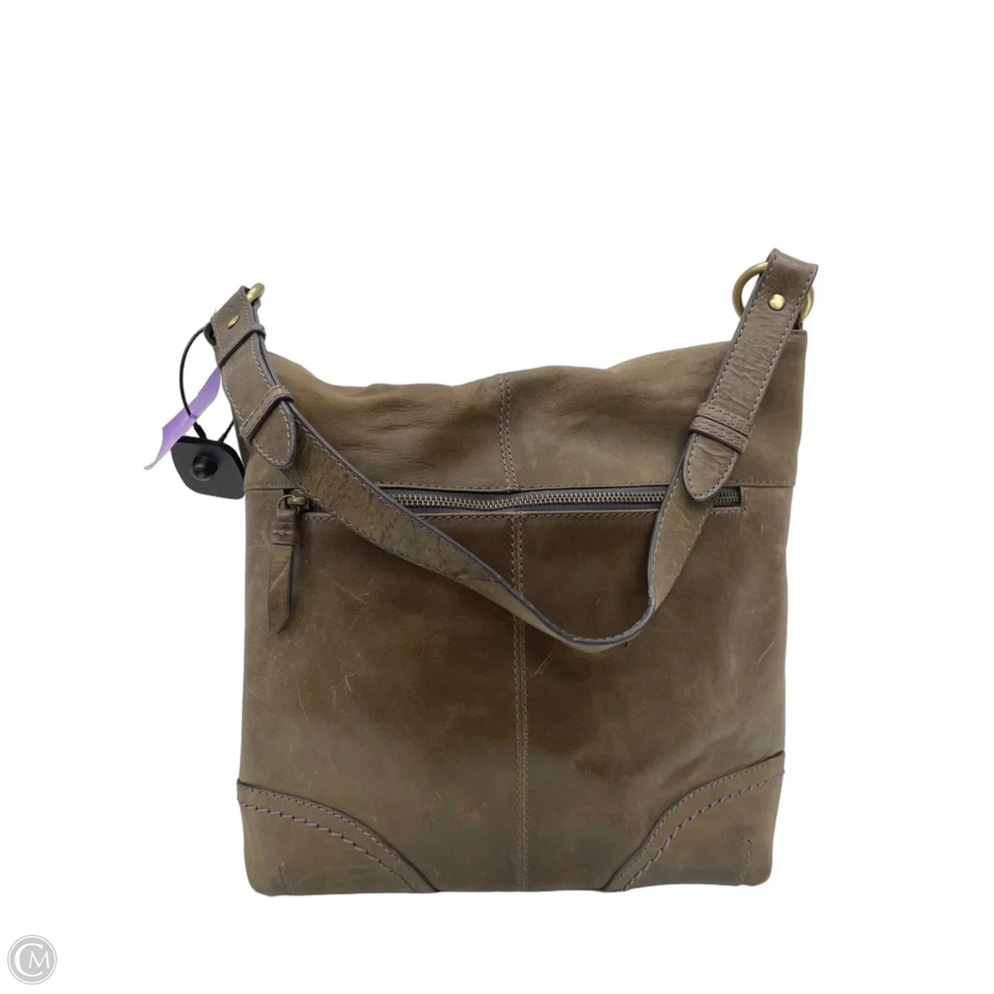 Handbag Leather By Diba, Size: Large