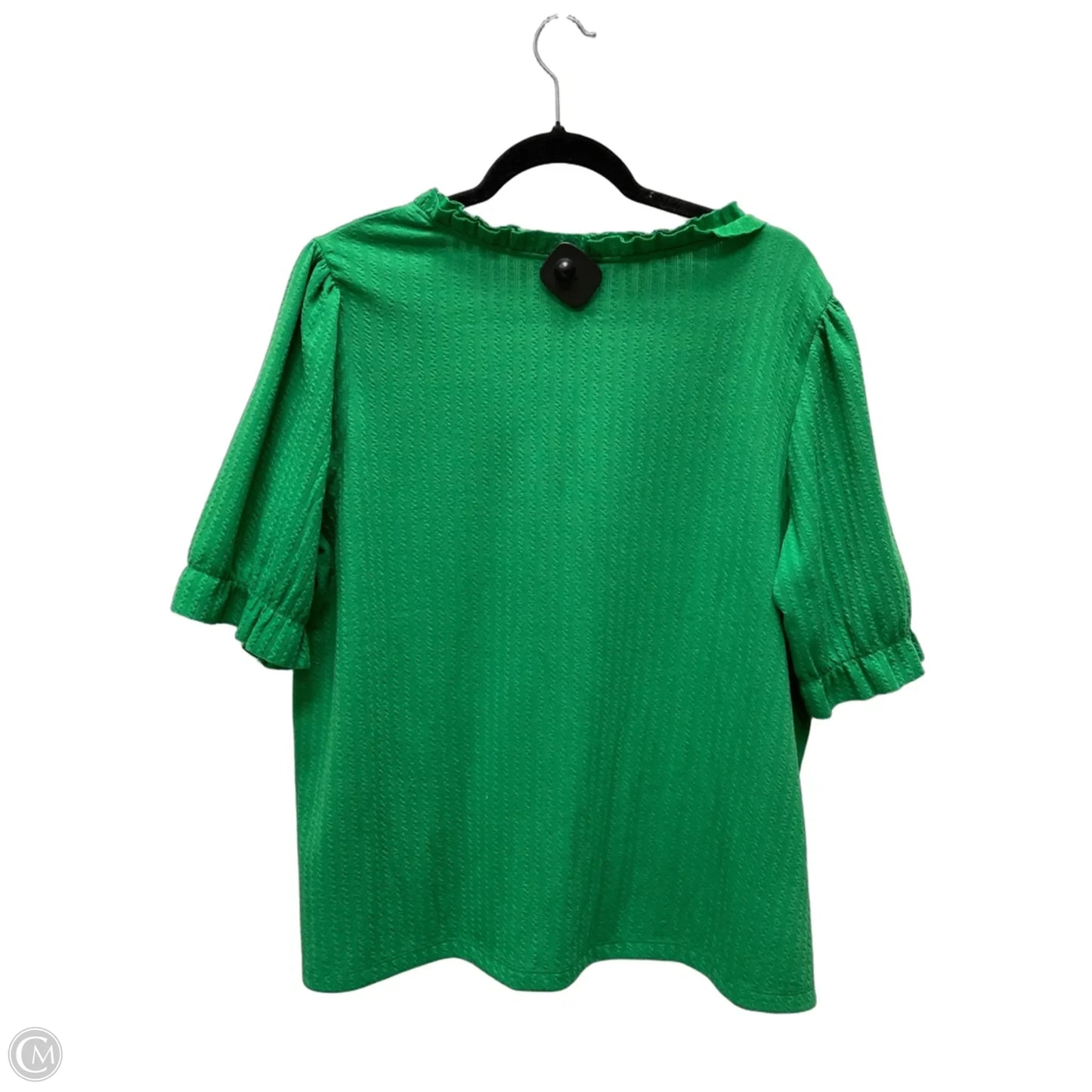 Top Short Sleeve By Cato In Green, Size: 1x