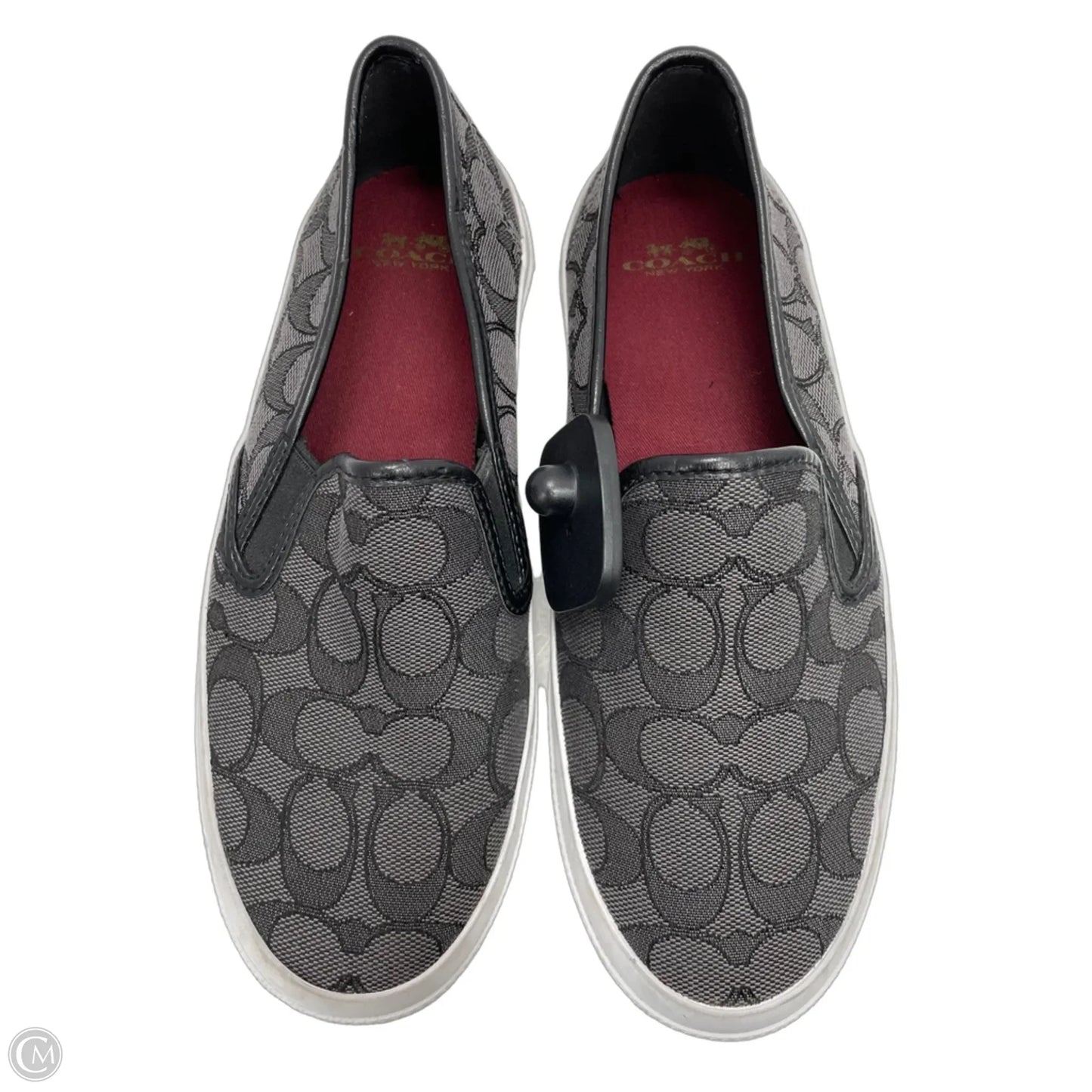 Shoes Designer By Coach In Black & Grey, Size: 7