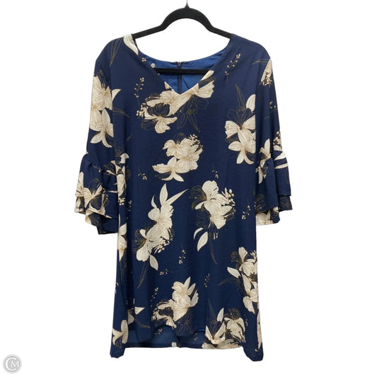 Dress Party Short By Clothes Mentor In Floral Print, Size: Xl