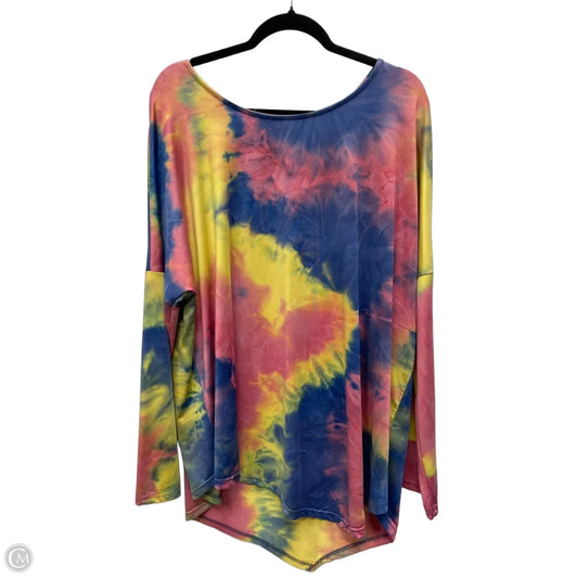 Top Long Sleeve By Umgee In Tie Dye Print, Size: Xl